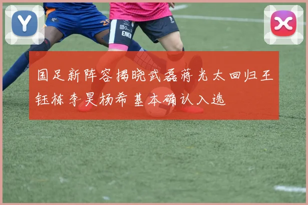 国足新阵容揭晓武磊蒋光太回归王钰栋李昊杨希基本确认入选